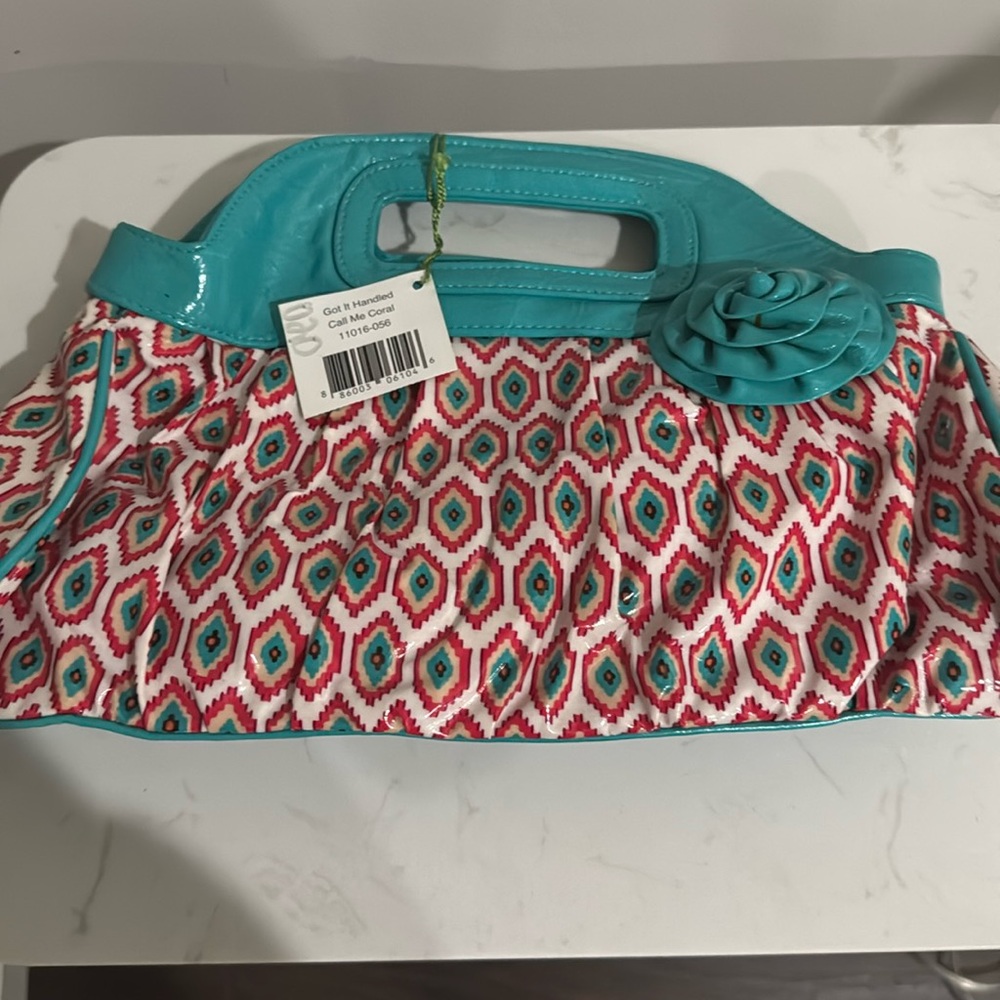 NWT Vera Bradley handbag- coral and blue